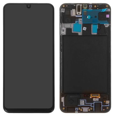 LCD SAMSUNG A20 /MS-205 ORIGINAL CON MARCO NEGRA