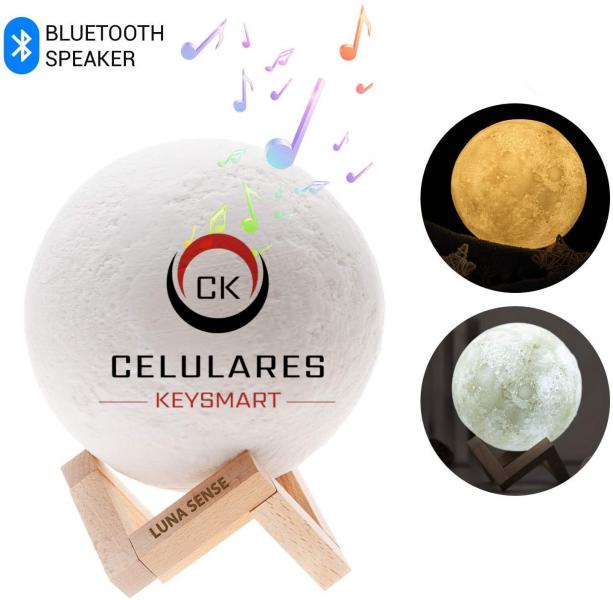 BOCINA BLUETOOTH EN FORMA DE LUNA CON LAMPARA