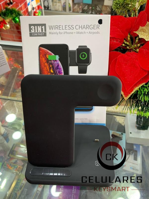 WIRELES CHARGER IPHONE +IWATCH+AIRPODS 3 EN 1 Z5