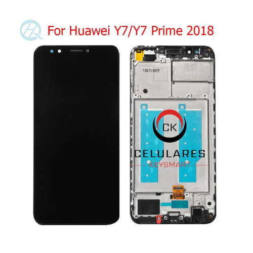 LCD TACTIL HUAWEI Y7 2018 / Y7 PRIME 2018 LDN-L01/ L21/LX3 CON MARCO NEGRA