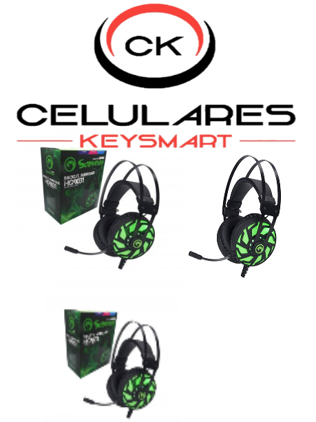 Audifonos  USB Marvo Gamer Scorpio HG9031 / USB 7.1 Negro / Verde