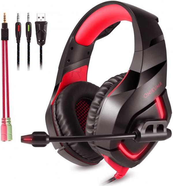 Audifono Onikuma K1 PC / PS4 / XBOX Rojo