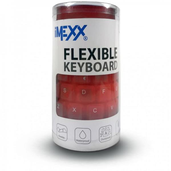TECLADO FLEXIBLE A PRUEBA DE AGUA IMEXX / FCC TF109 ROJO