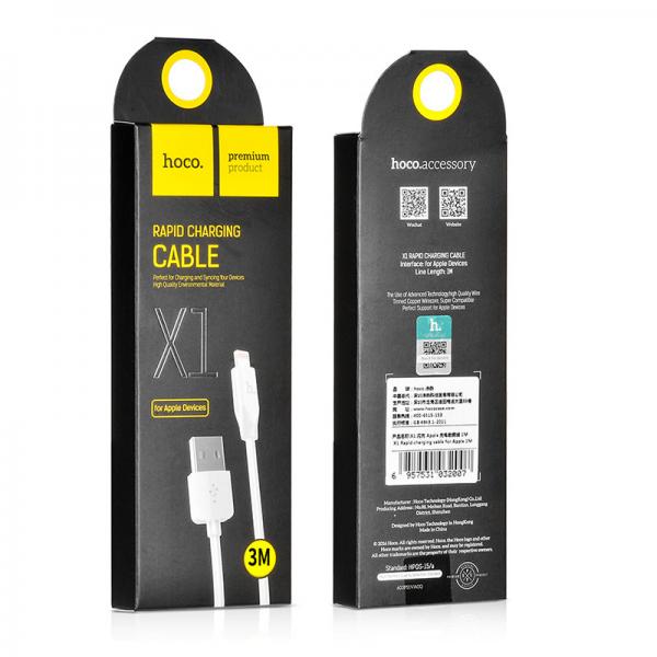 CABLE USB HOCO X1 PARA IPHONE / 3 MTS