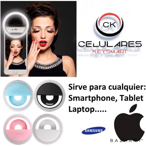 ARO DE LUZ LED PARA CELULAR /36 LED / Rosado