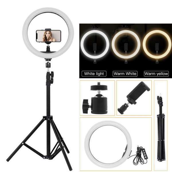 ARO DE LUZ DE 26CM / CON TRIPODE DE 2.10 MTS YC260R