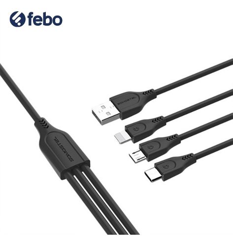 Cable USB Somostel 3 en 1 SMS-BT08 BLANCO