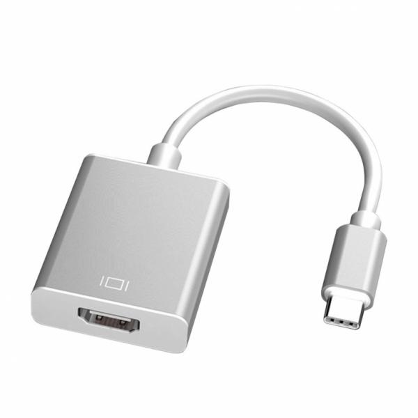 ADAPTADOR  TIPO C A HDMI HEMBRA BOLSA GRIS