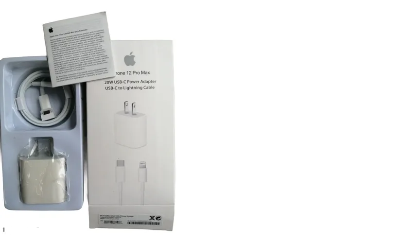 CARGADOR IPHONE 12 PRO MAX / 13 PRO MAX  20W SEMI-ORIGINAL CAJA BLANCA ORIGINAL