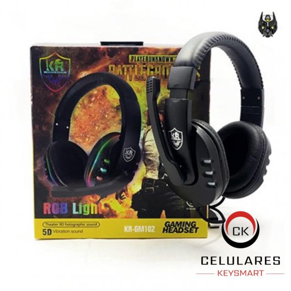 Aud&iacute;fonos Gaming RGB Light 5D Vibration Sound 9D Holographic Sound KR-GM101