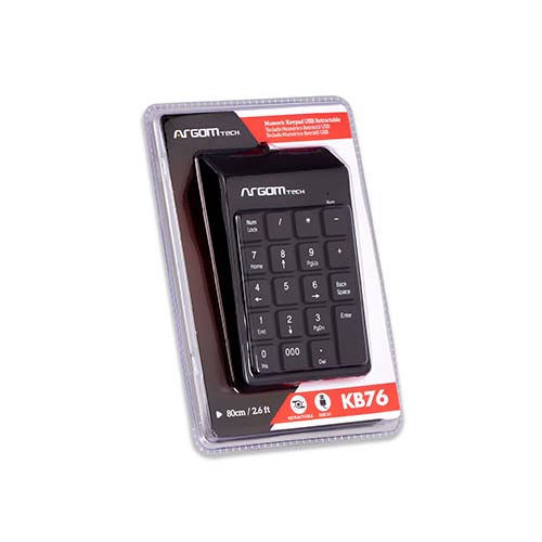 TECLADO NUMERICO ARGOM RETRACTIL/KB-1076 KB-76