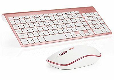 TECLADO FCC 8820 INALAMBRICO ROSADO