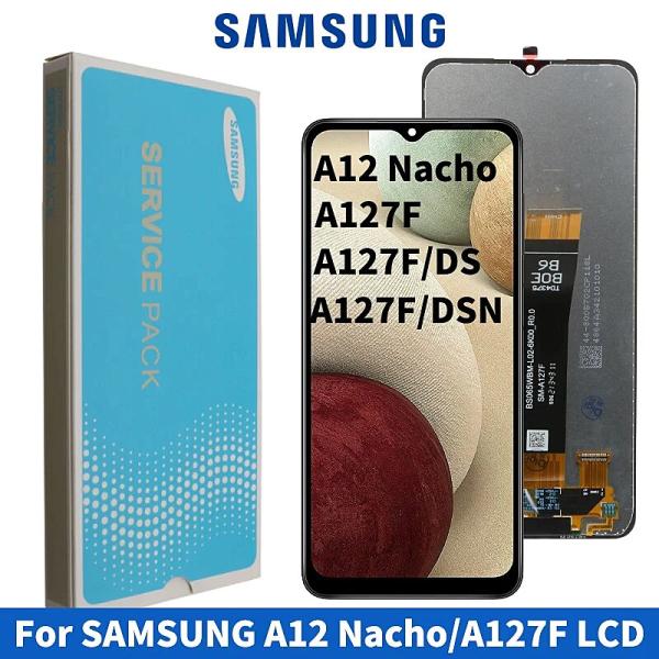 LCD SAMSUNG GALAXY A12 NACHO VERSION A127F NEGRA