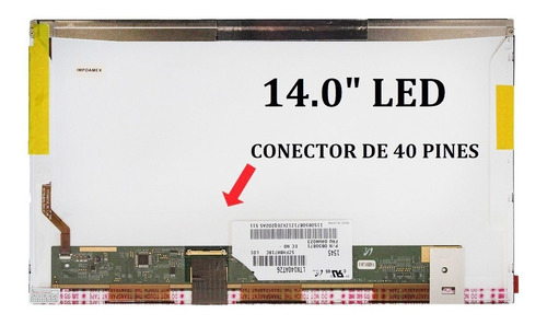 LCD DE SEGUNDA LAPTOP TOSHIBA 40 PINES LTN140AT26-T01 /  A000170220 WKC12 3C284577W