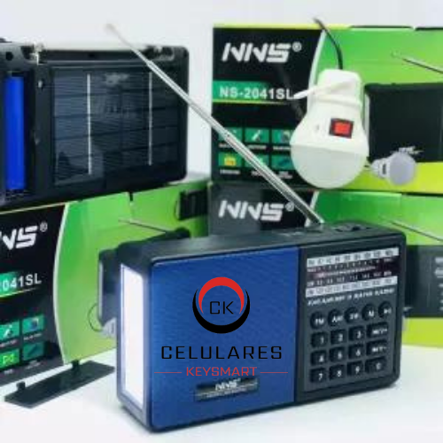 BOCINA PANEL SOLAR INALAMBRICO / FOCO / RADIO / BOCINA NS-2041SL