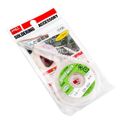 MALLA PARA DESOLDAR 2M 1.5mm GOOT WICK CP-15Y