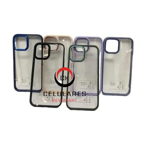 ESTUCHE TRANSPARENTE CON BORDE DE COLORES SAMSUNG A72