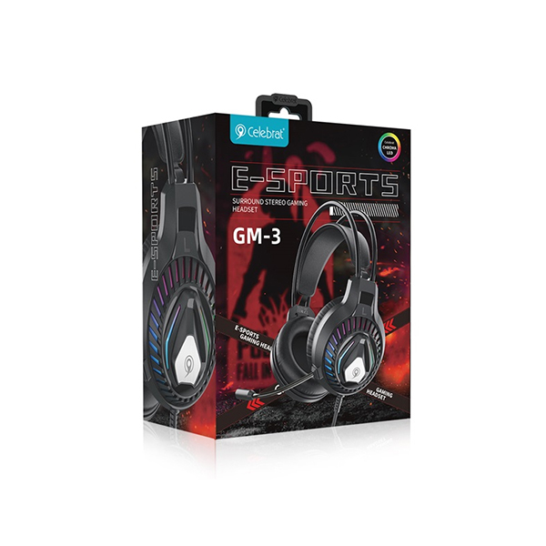 AUDIFONO CELEBRAT YISON / CELEBRAT GAMING HEADSET/ RGB GM-3