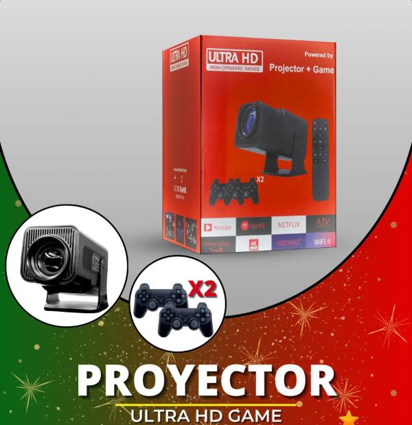 PROYECTOR DE IMAGEN ULTRA HD CON JUEGO INCORPORADO