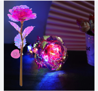 ROSAS SUELTAS CON LUCES DE COLORES
