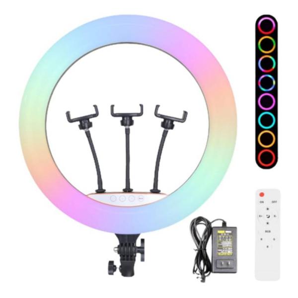ARO DE LUZ RGB LED 3D-45 / 45CM MULTICOLOR