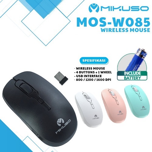 MOUSE MIKUSO INALAMBRICO MOS-W085