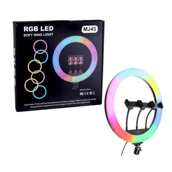 ARO DE LUZ RGB LED / 45CM / MJ45 MULTICOLOR