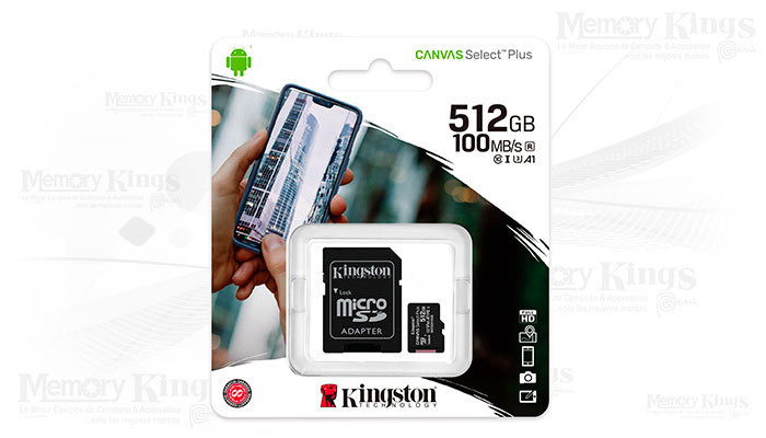 Tarjeta de memoria Kingston Micro SD Canvas Select 512GB