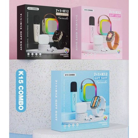 SET DE AUDIFONO INALAMBRICO AIRPODS / SMART WATCH / BOCINA K15