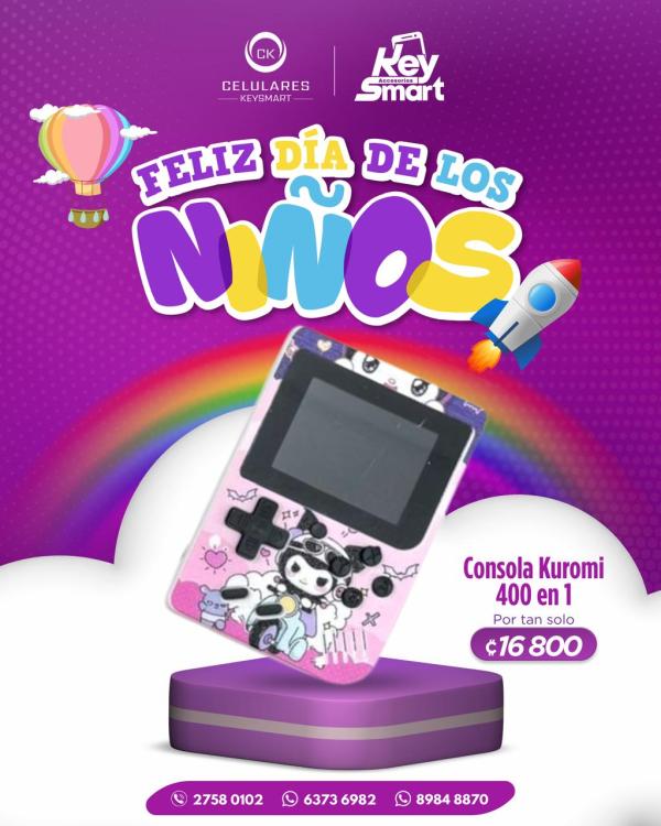 CONSOLA  RETRO 400 JUEGOS EN 1 DISE&Ntilde;OS KUROMI