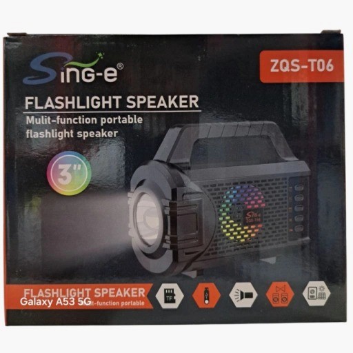 SPEAKERS / BOCINA CON LINTERNA SING-E ZQS-T06