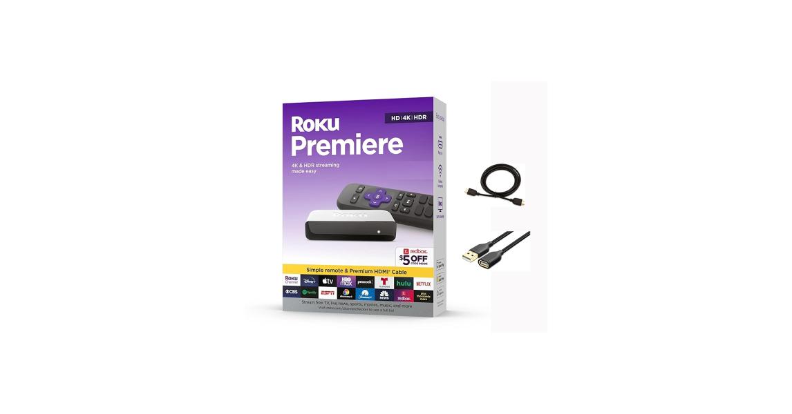 DISPOSITIVO  STREAMING ROKU PREMIERE/HD/4K/HDR 3920RW