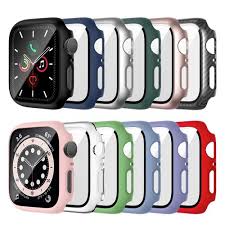 PROTECTOR / CASE ACRILICICO CON PROTECTOR DE PANTALLA PARA SMART WATCH ( DIFERENTES COLORES) 45MM