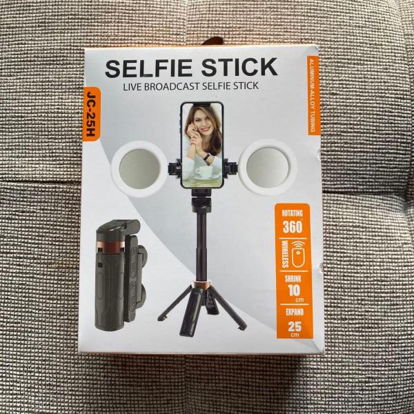 SELFIE STICK CON DOBLE ARO DE LUZ / JC-25H